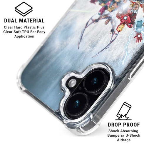 Marvel Avengers Assembled iPhone 16 Clear Case